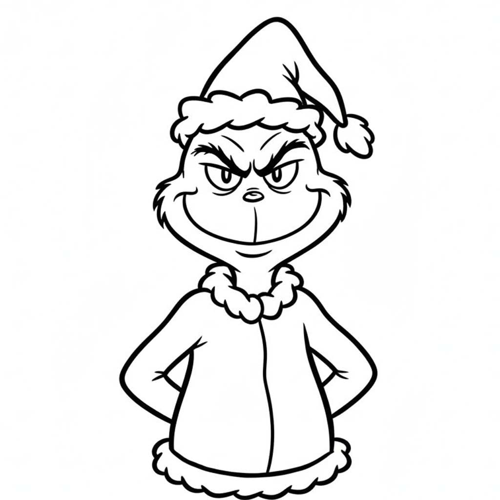 Tekenen Grinch afdrukbaar