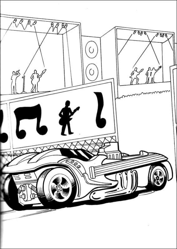 Tekenen Hot Wheels afdrukbaar simpel