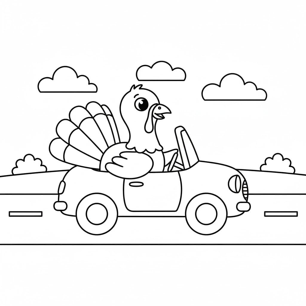 Tekenen Kalkoen gratis eenvoudig