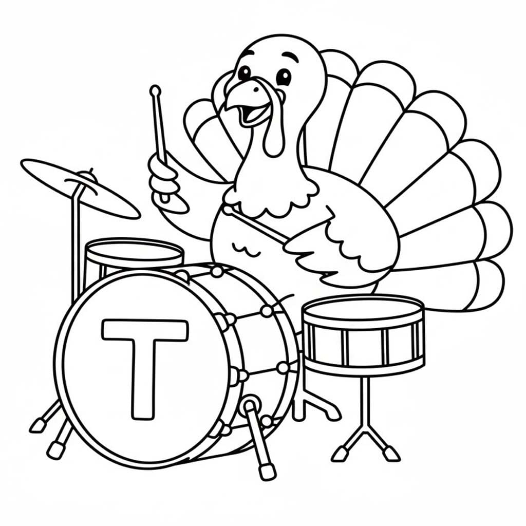 Tekenen Kalkoen gratis voor kinderen