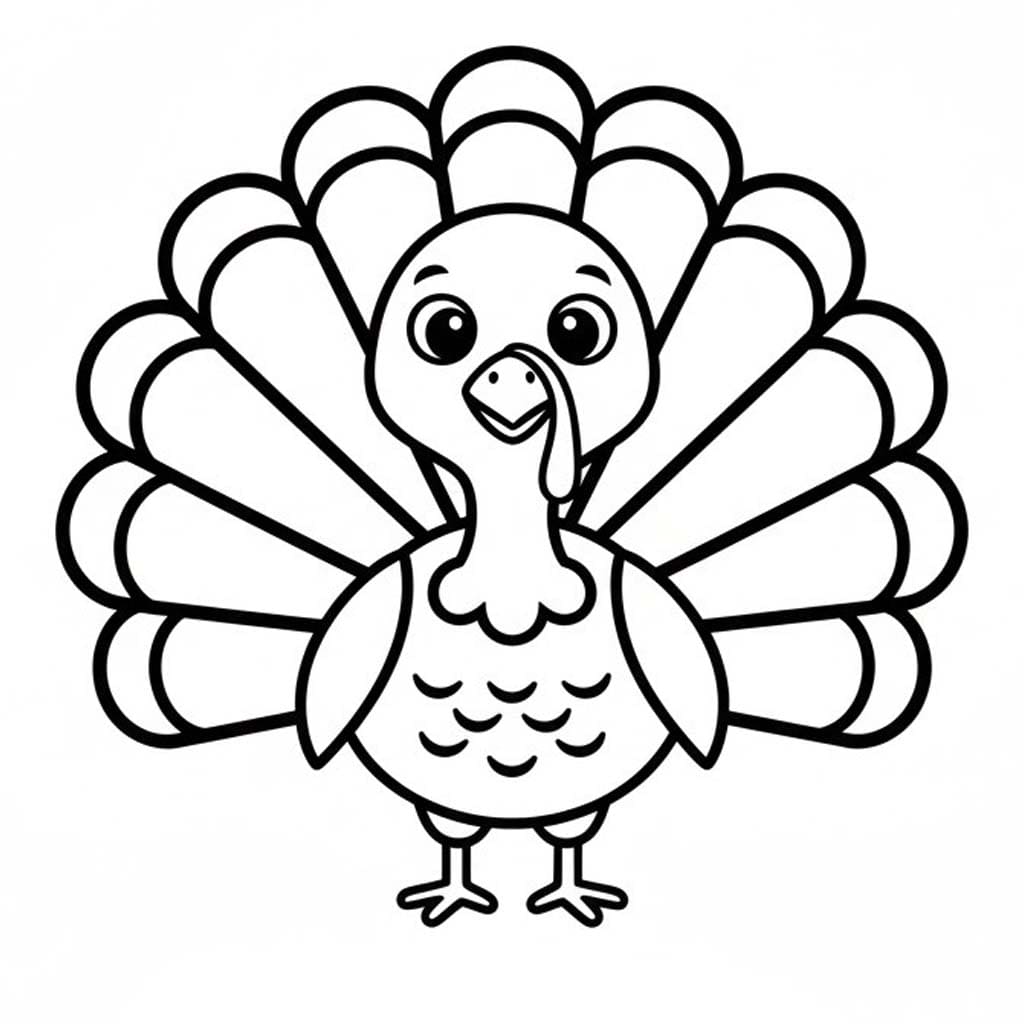 Tekenen Kalkoen voor kinderen