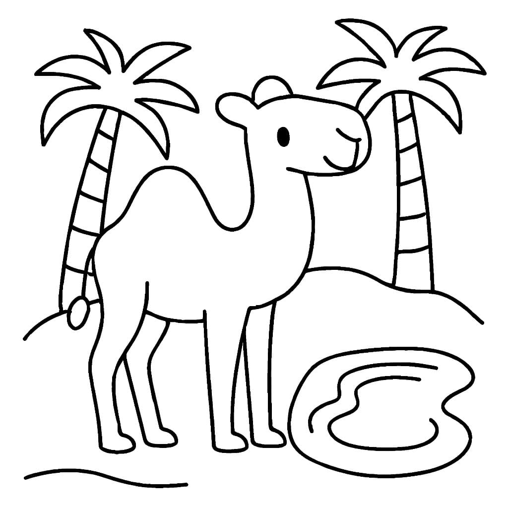 Tekenen Kameel gratis basis