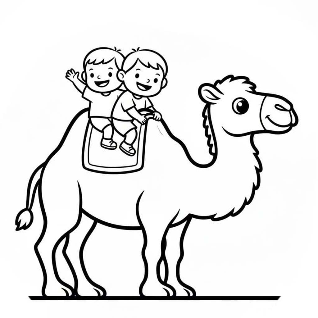 Tekenen Kameel voor kinderen