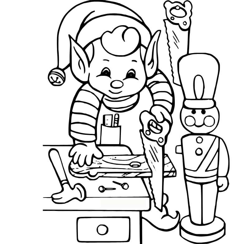 Tekenen Kerstelf eenvoudig