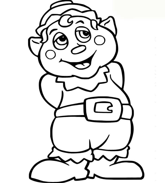 Tekenen Kerstelf simpel