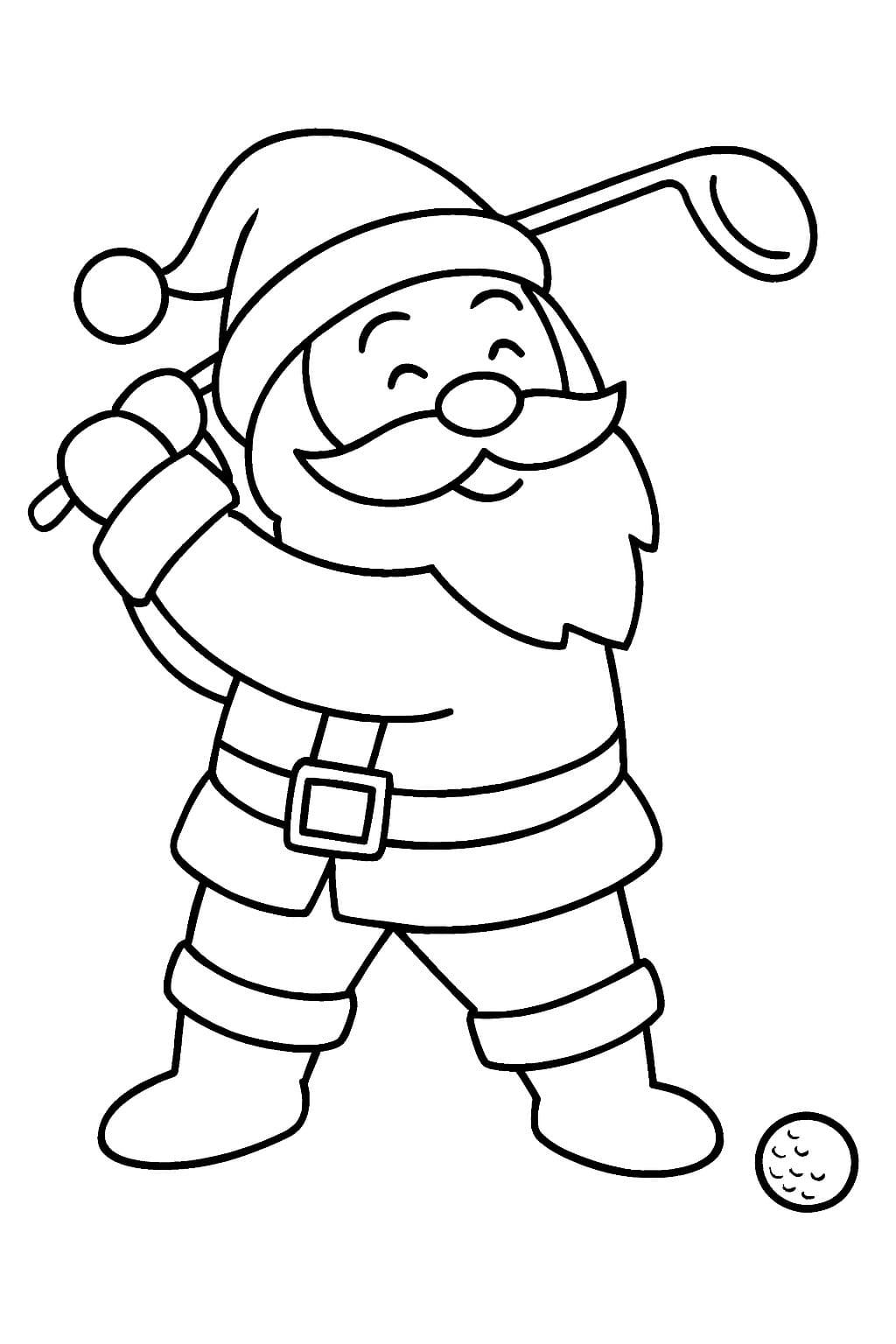 Tekenen Kerstman gratis afdrukbaar