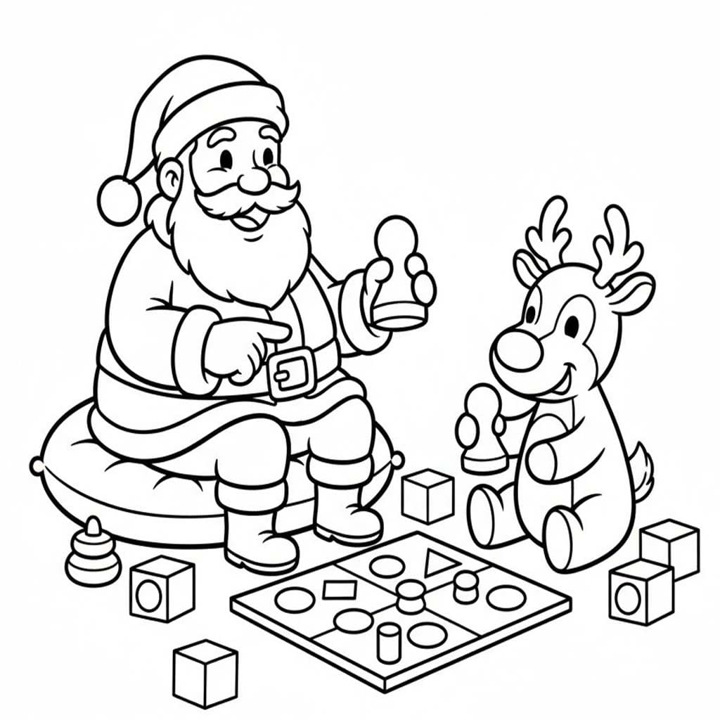 Tekenen Kerstman gratis afdrukbaar simpel