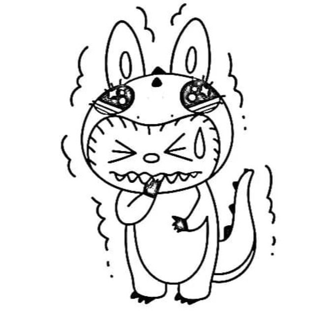 Tekenen Labubu gratis afdrukbaar