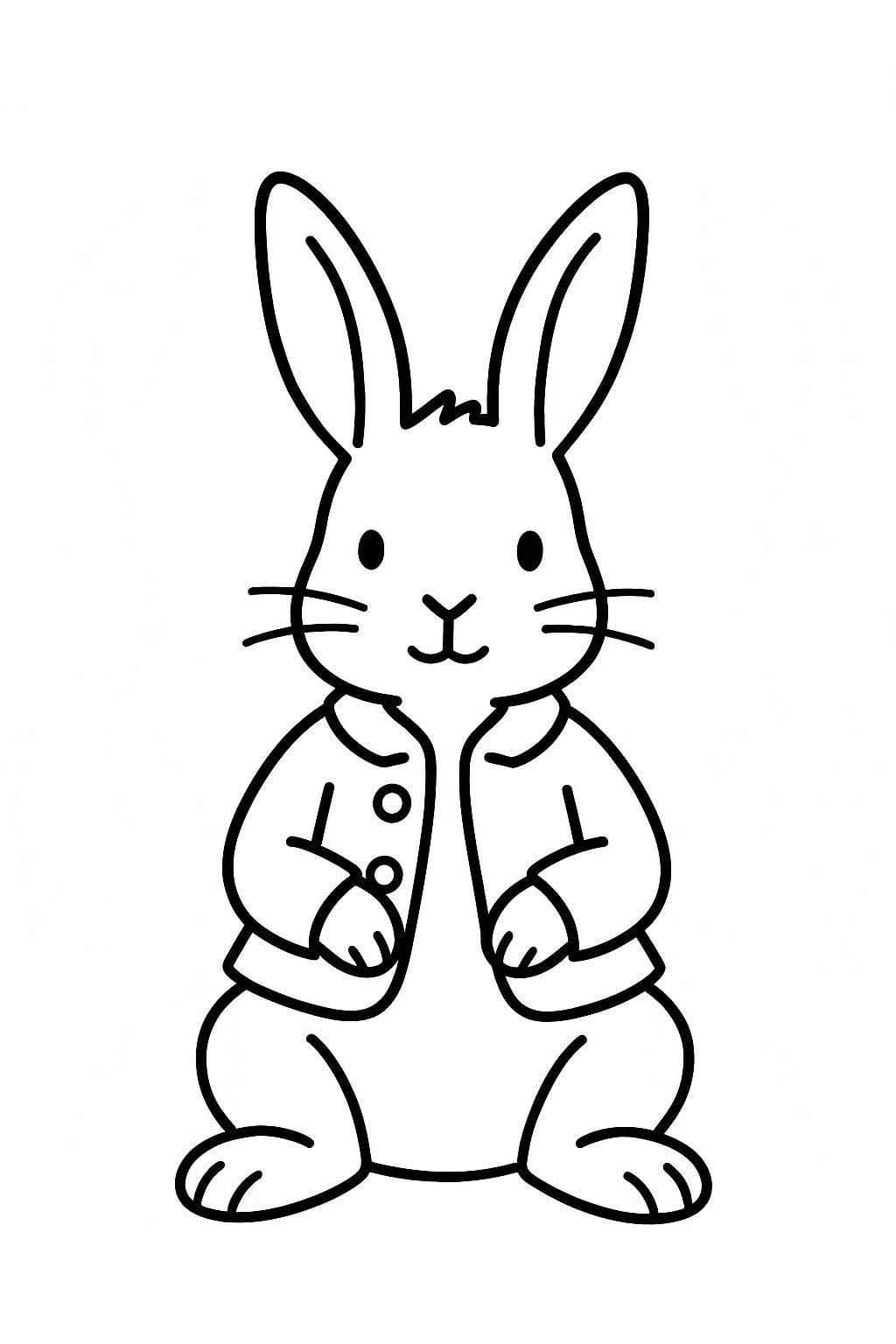 Tekenen Pieter Konijn afdrukbaar voor kinderen
