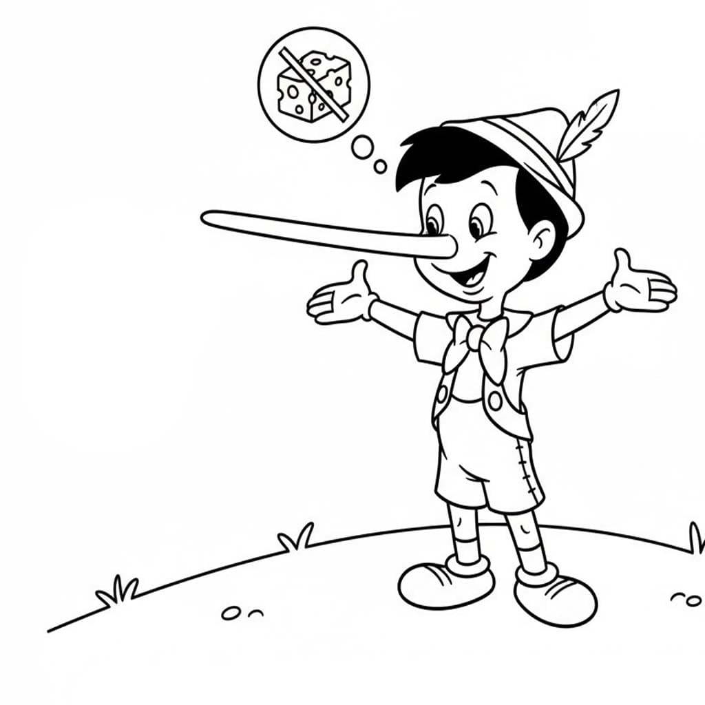Tekenen Pinokkio gratis