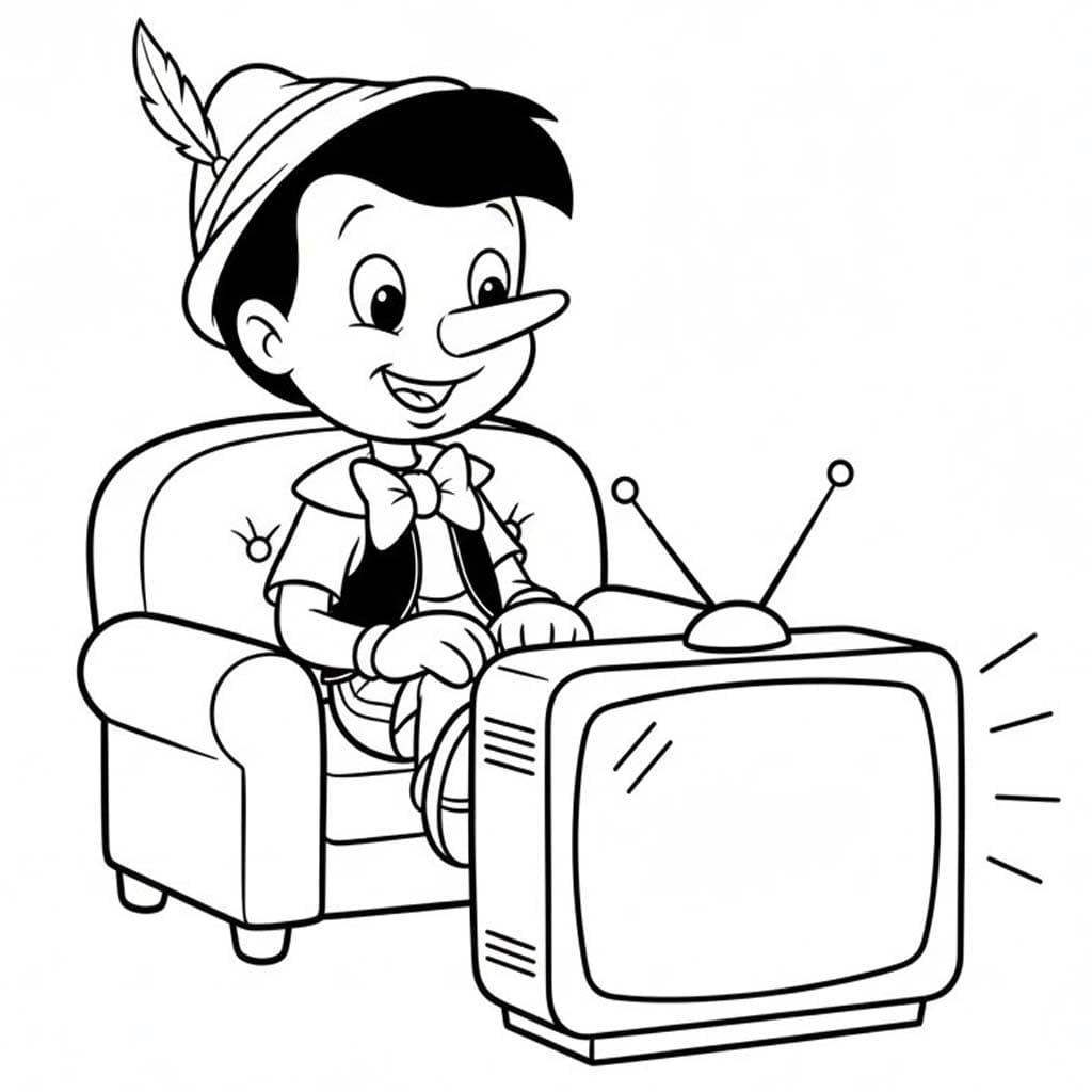 Tekenen Pinokkio simpel