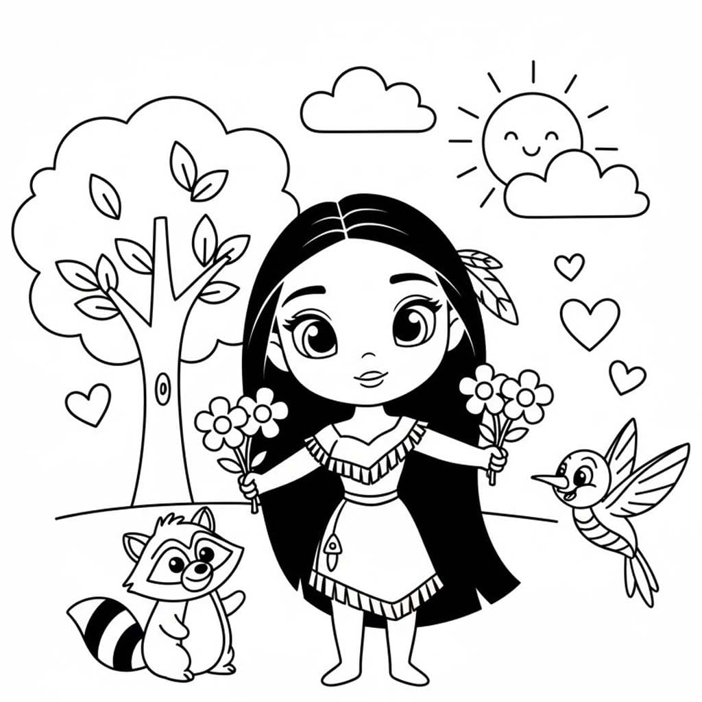 Tekenen Pocahontas 2