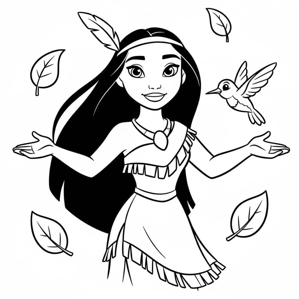 Tekenen Pocahontas 4