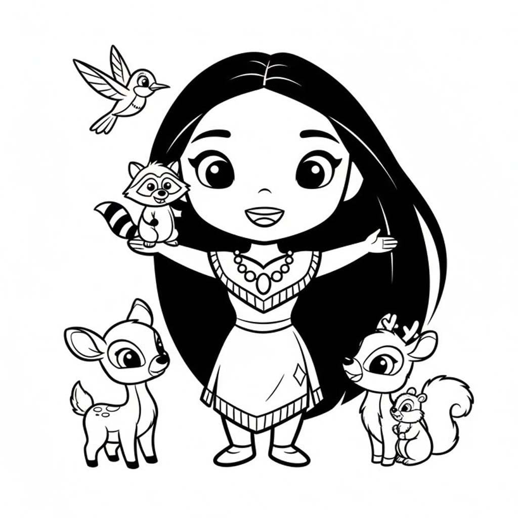 Tekenen Pocahontas 6