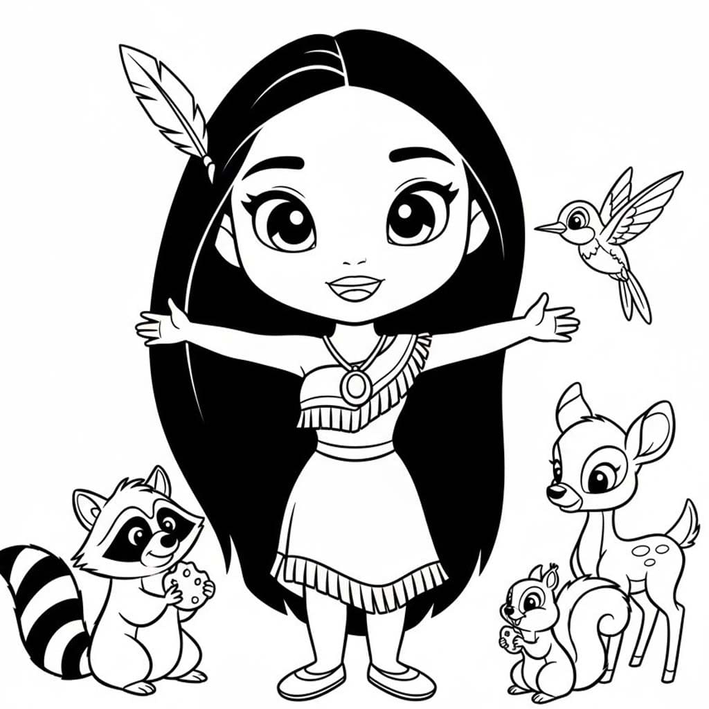 Tekenen Pocahontas 7