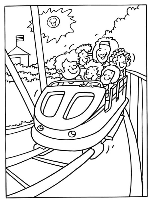 Tekenen Pretparken afdrukbaar voor kinderen