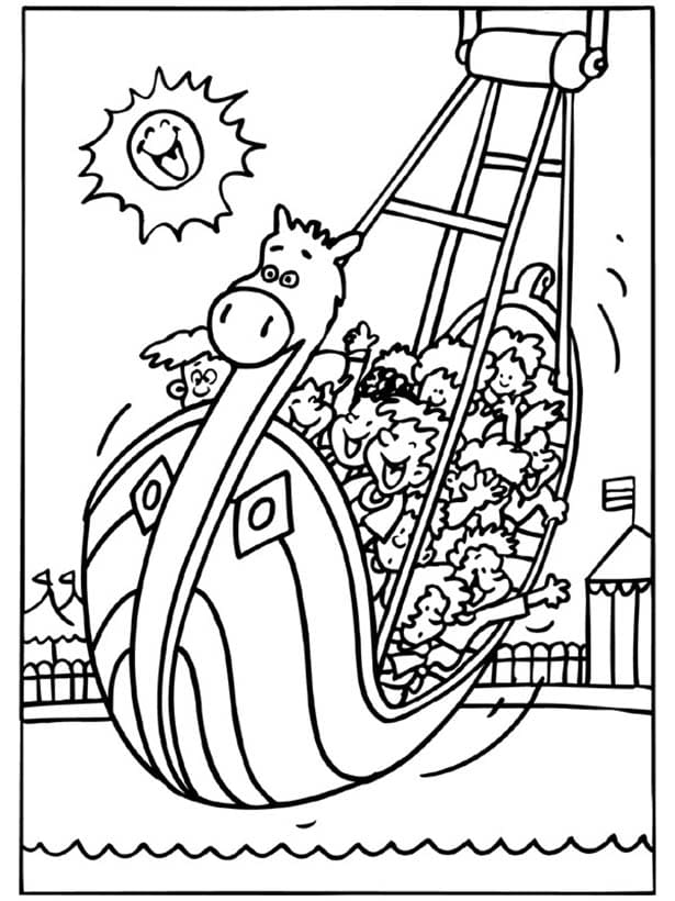 Tekenen Pretparken gratis afdrukbaar