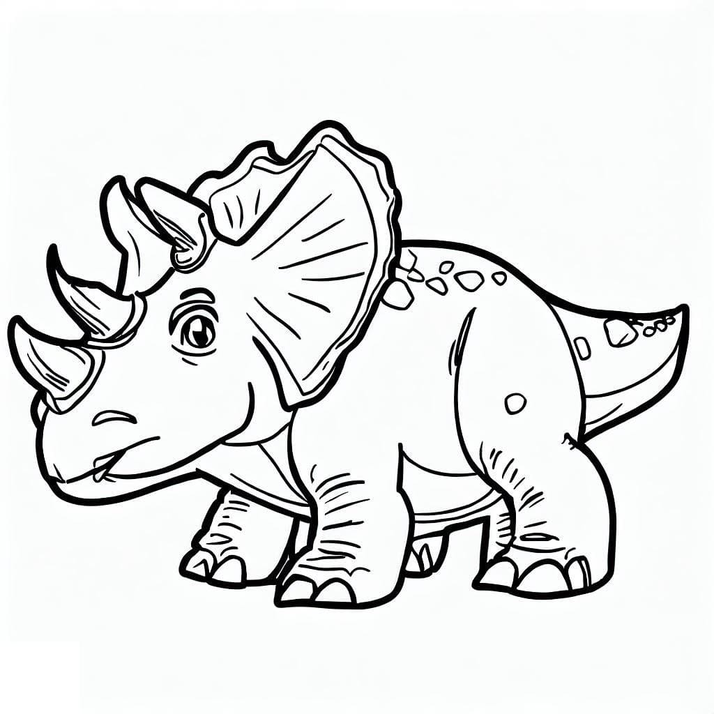 Tekenen Triceratops voor kinderen