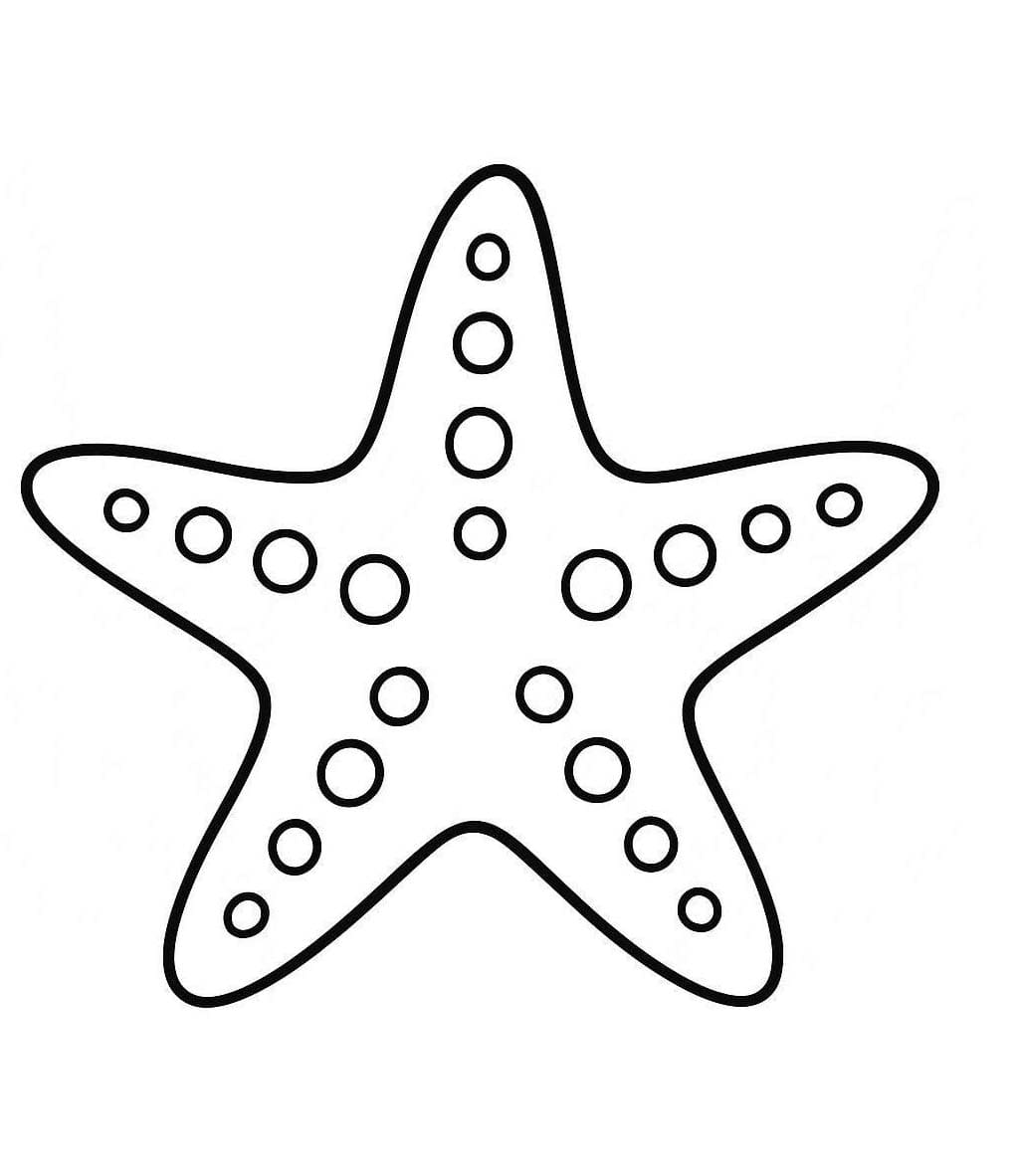 Tekenen Zeester afdrukbaar voor kinderen