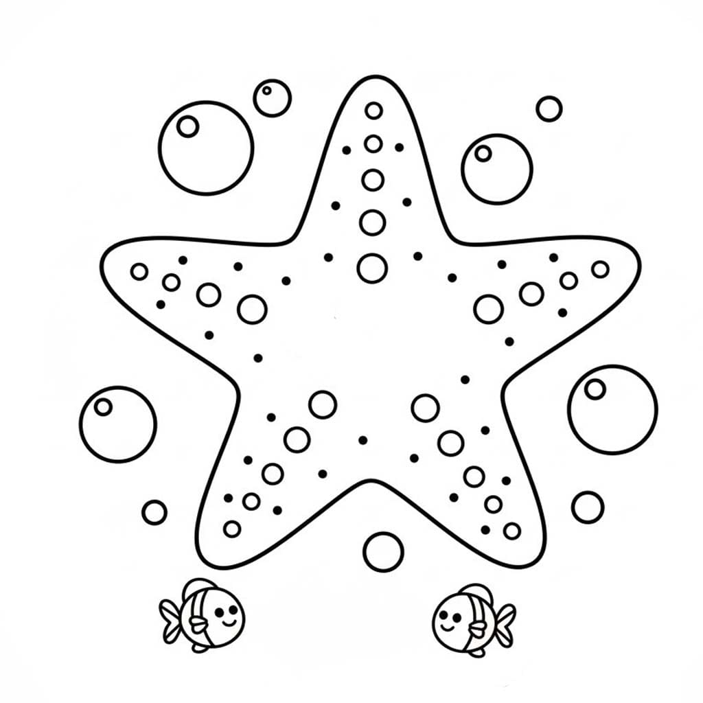 Tekenen Zeester voor kinderen