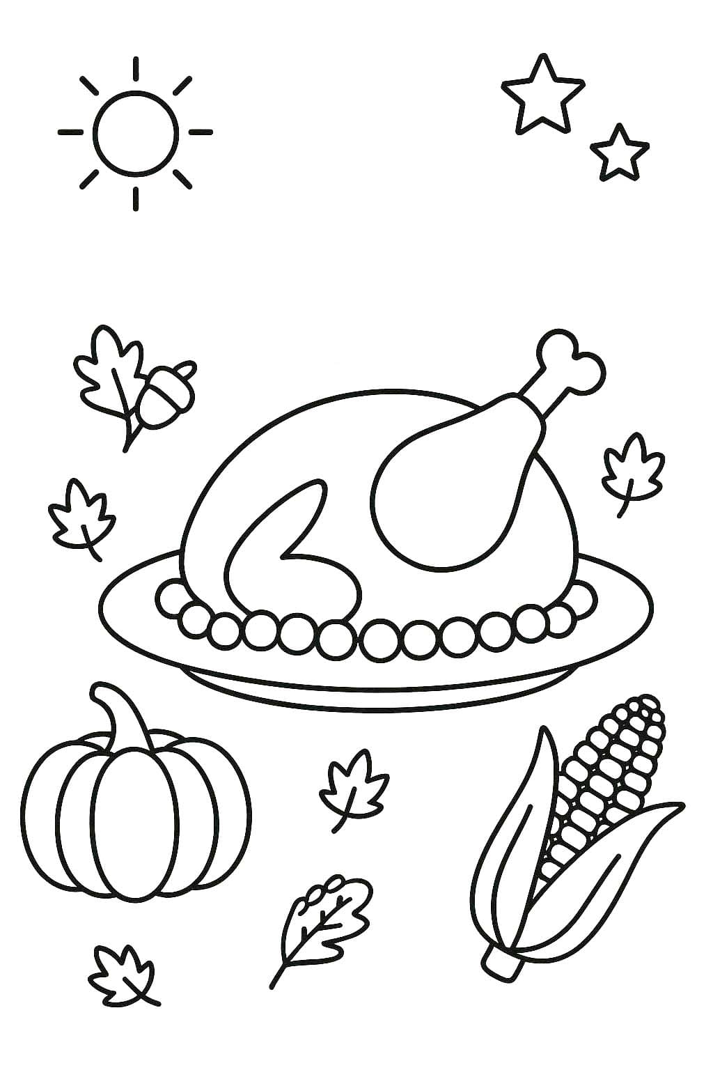 Thanksgiving afdrukbaar voor kinderen