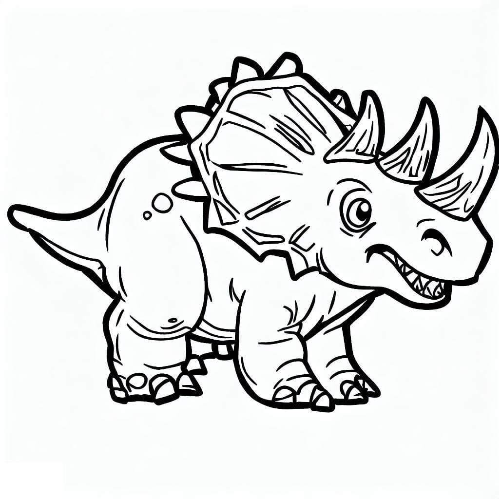 Triceratops afdrukbaar voor kinderen