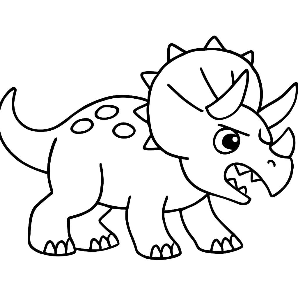 Triceratops gratis afdrukbaar
