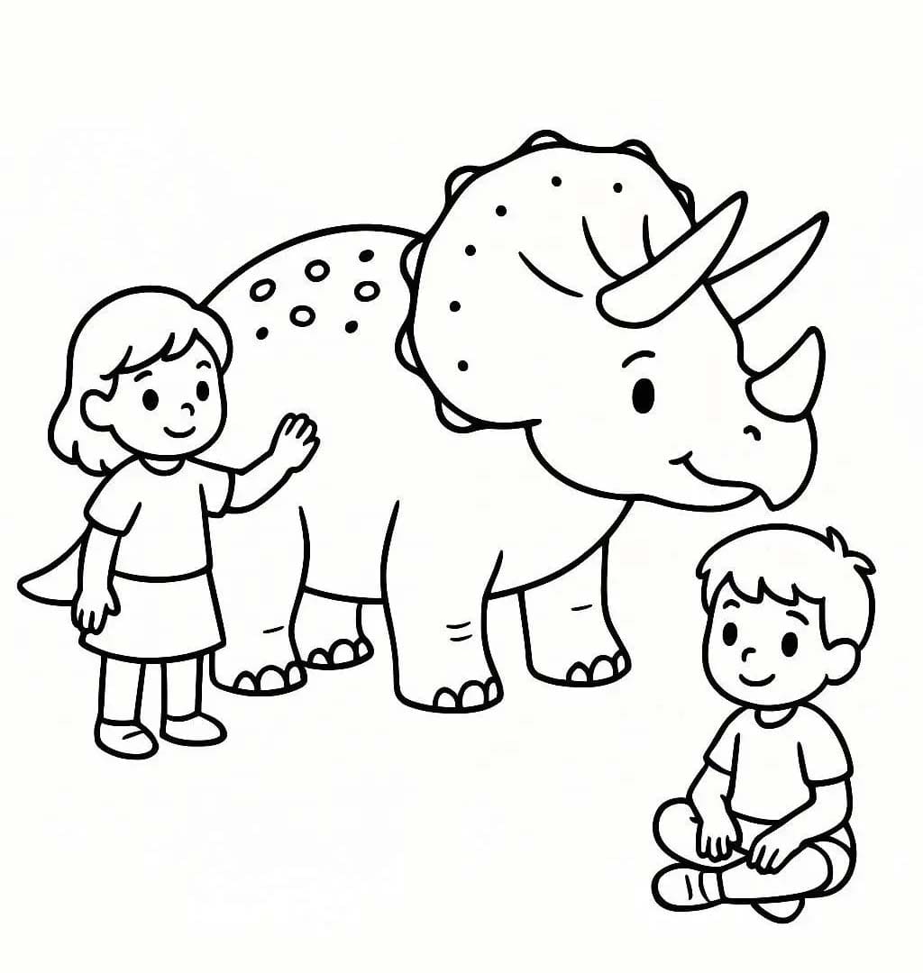 Triceratops gratis eenvoudig