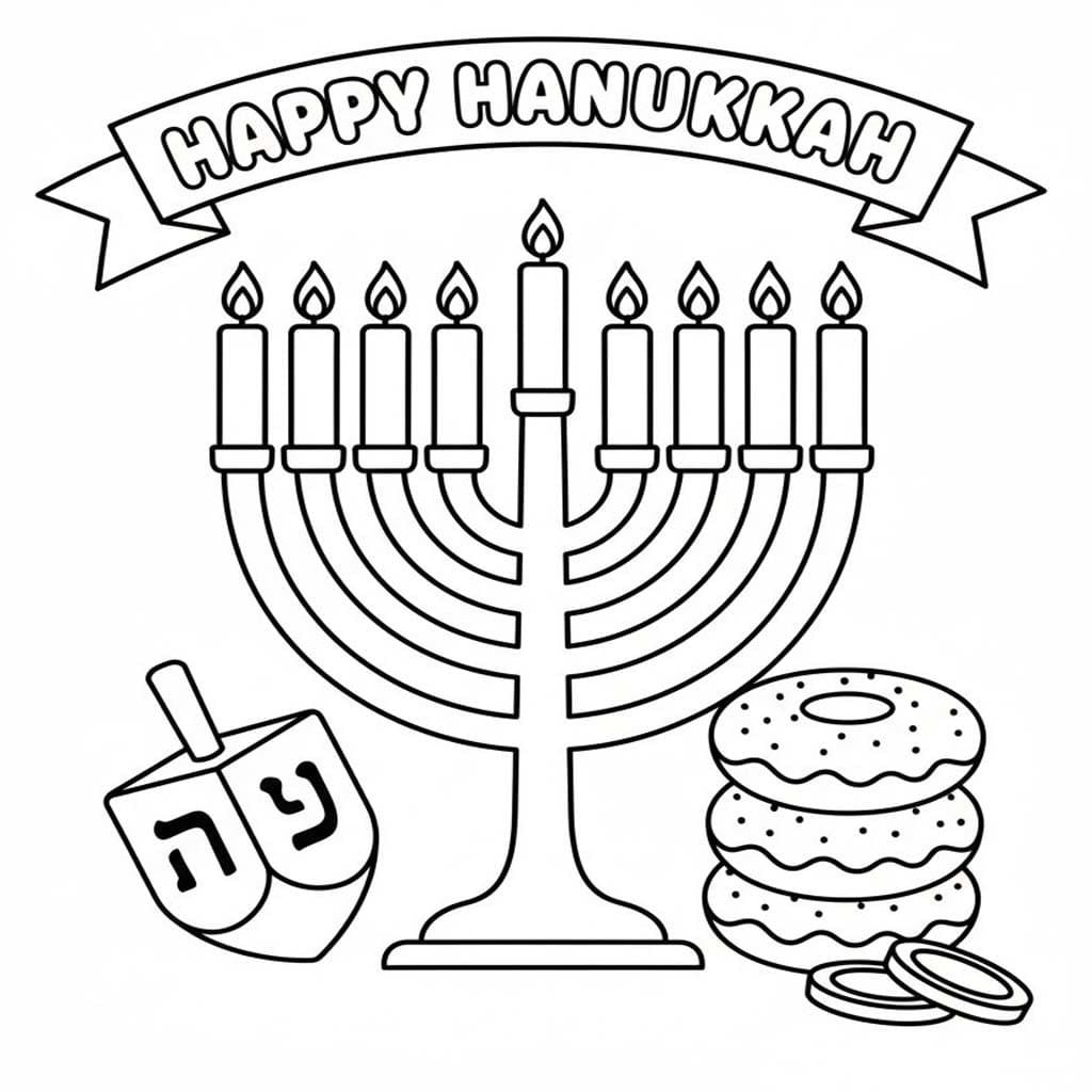 Chanoeka gratis afdrukbaar