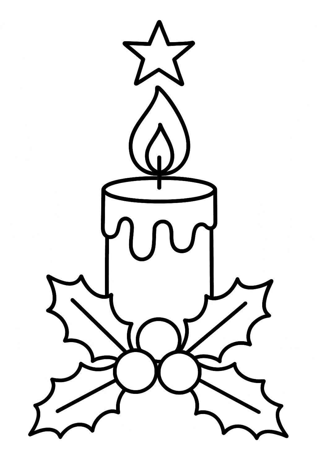 Kerstkaarsen afdrukbaar basis