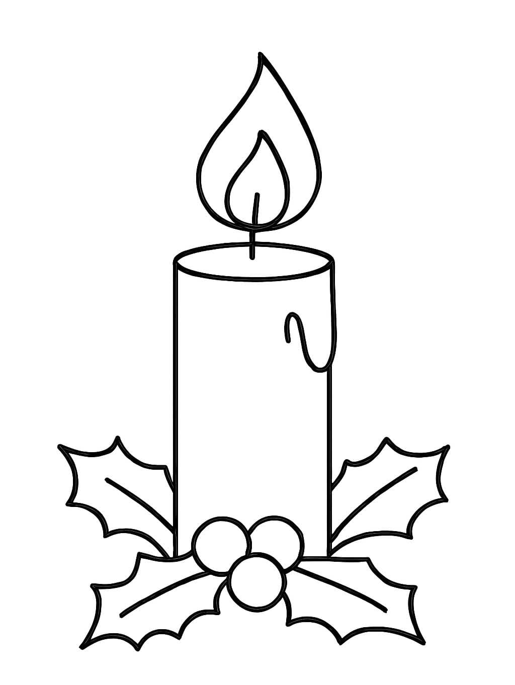 Kerstkaarsen gratis afdrukbaar
