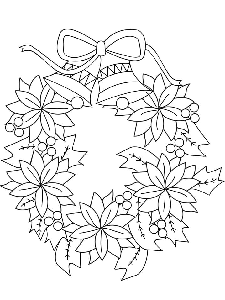 Kerstkrans afdrukbaar eenvoudig