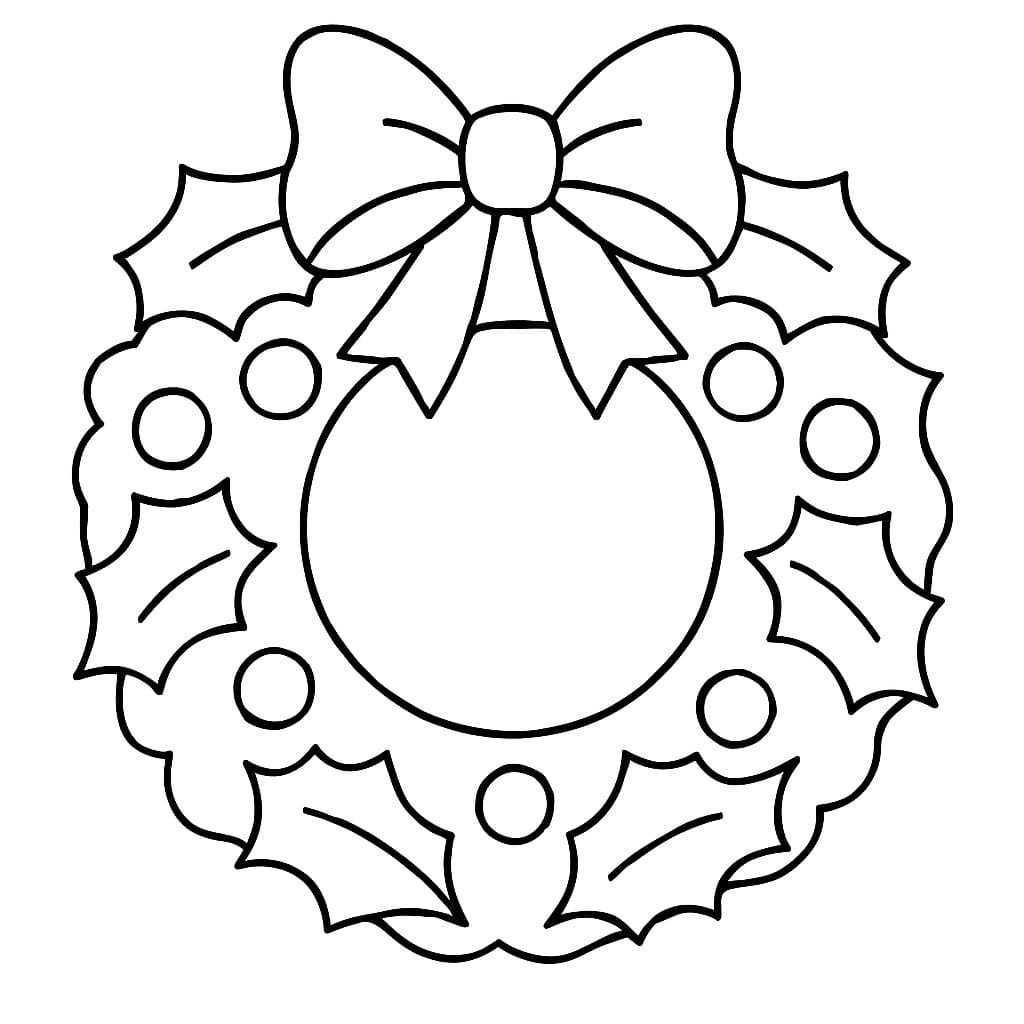 Kerstkrans gratis afdrukbaar