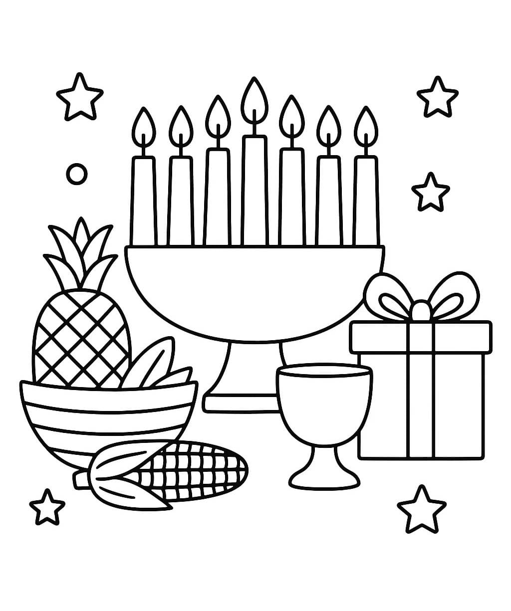 Kwanzaa afdrukbaar basis