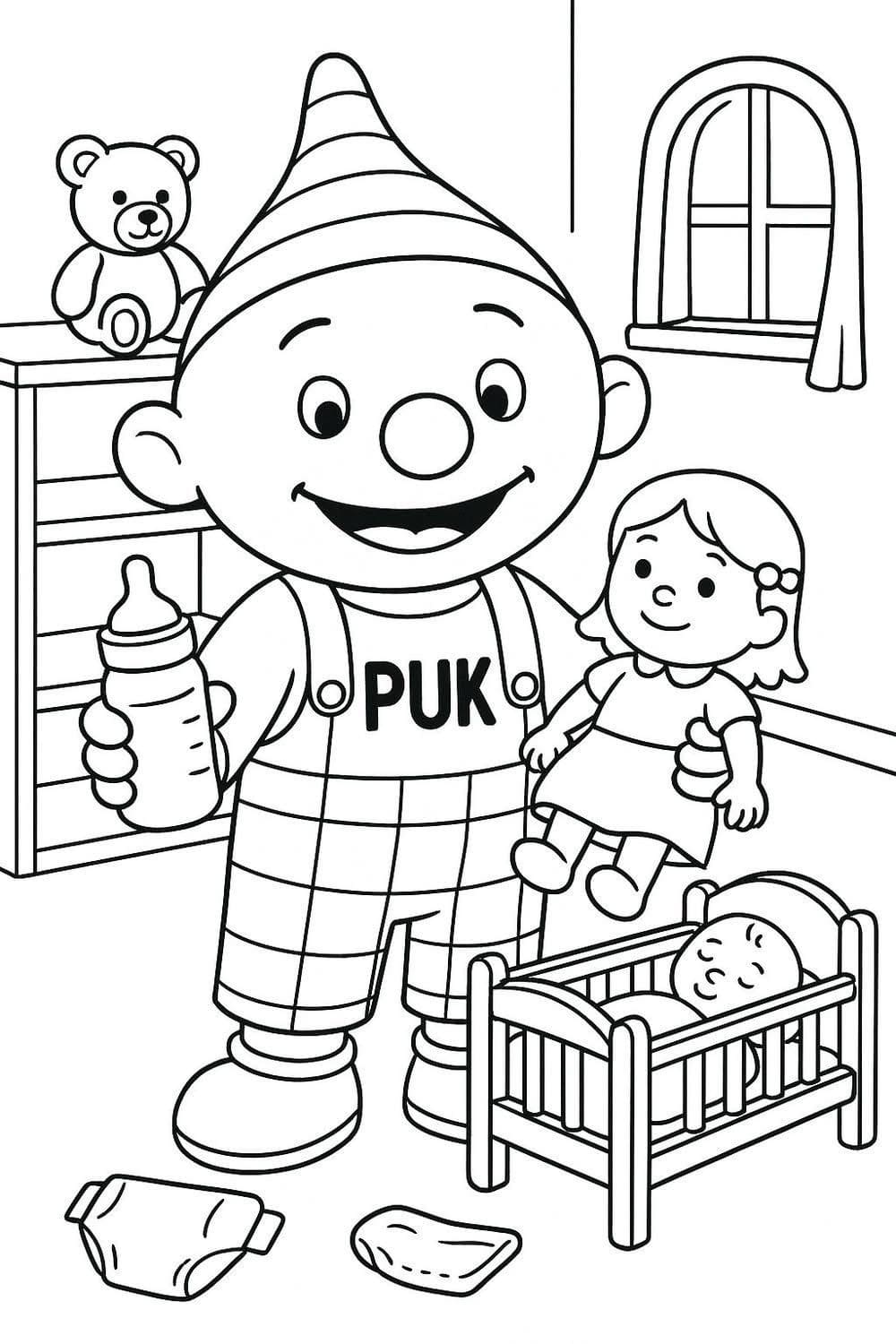 Puk afdrukbaar eenvoudig