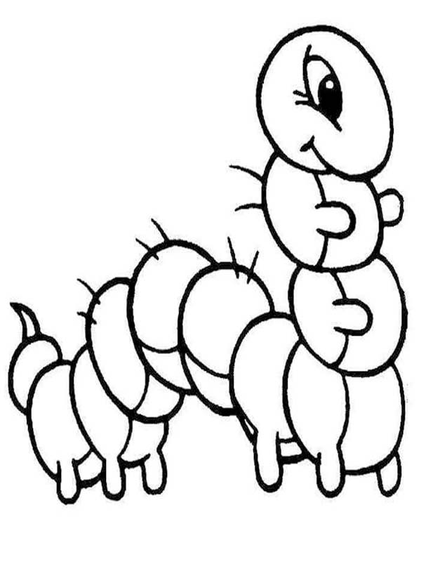 Rups afdrukbaar eenvoudig