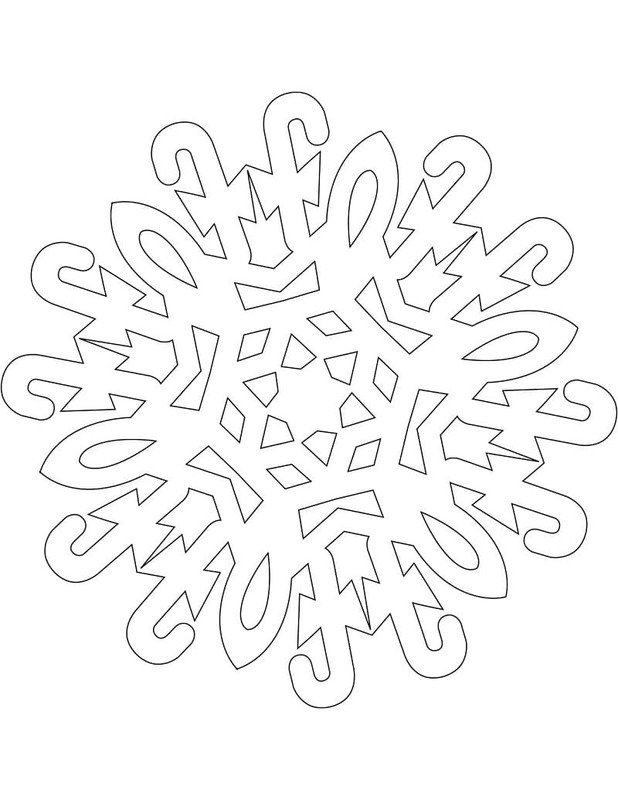 Sneeuwvlok afdrukbaar basis