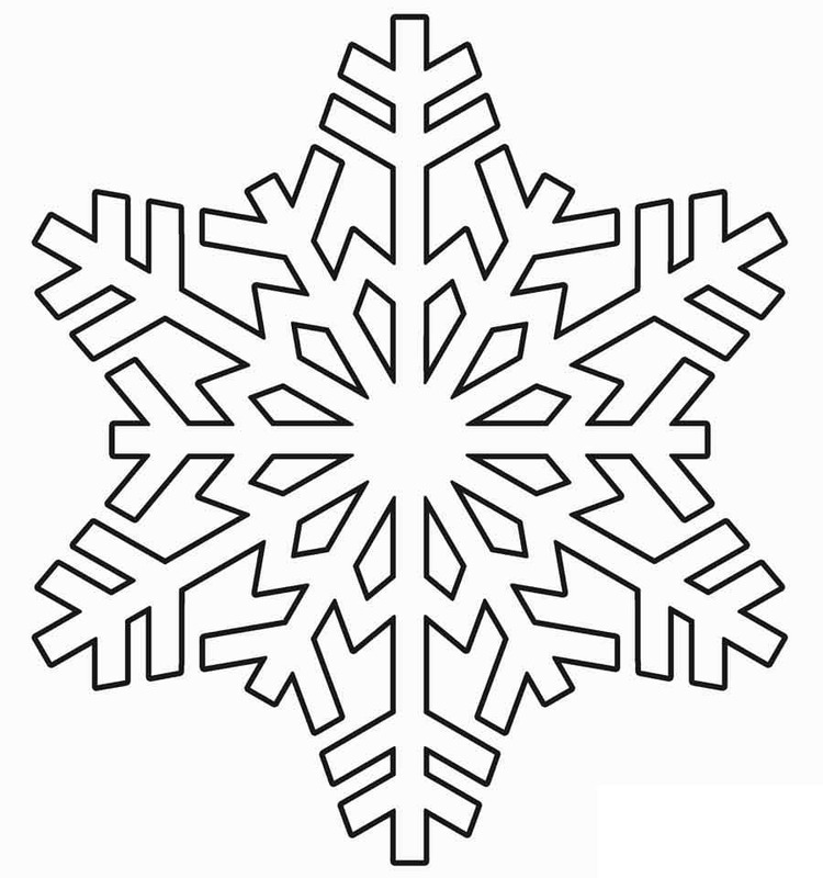 Sneeuwvlok afdrukbaar eenvoudig