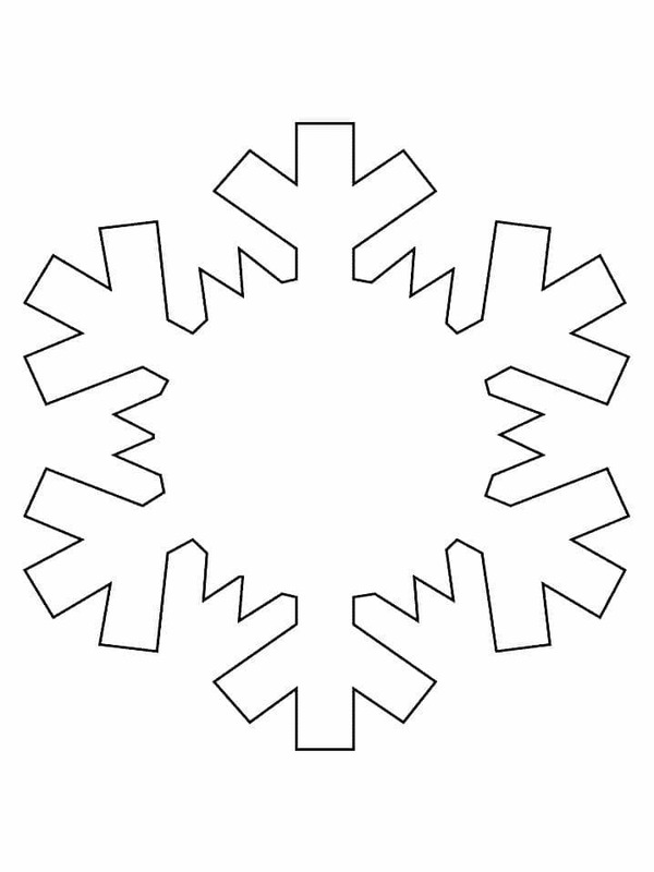 Sneeuwvlok afdrukbaar simpel