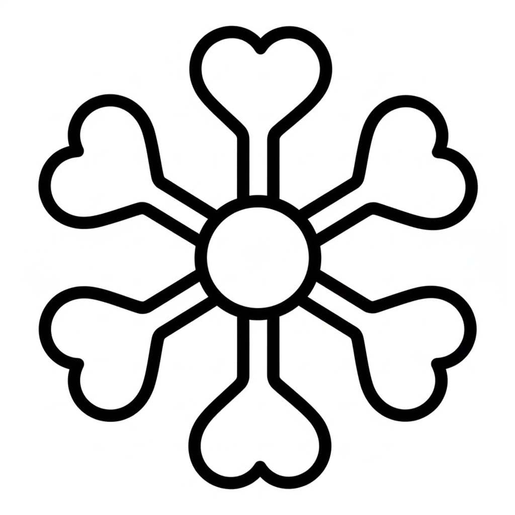 Sneeuwvlok afdrukbaar voor kinderen