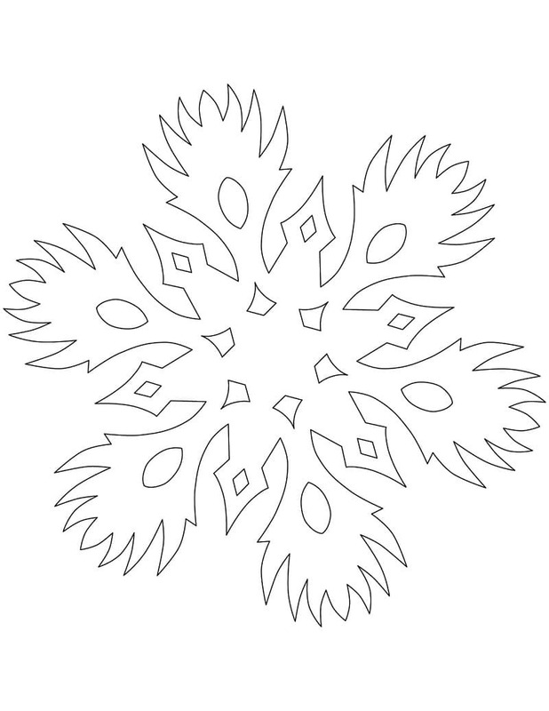 Sneeuwvlok gratis afdrukbaar