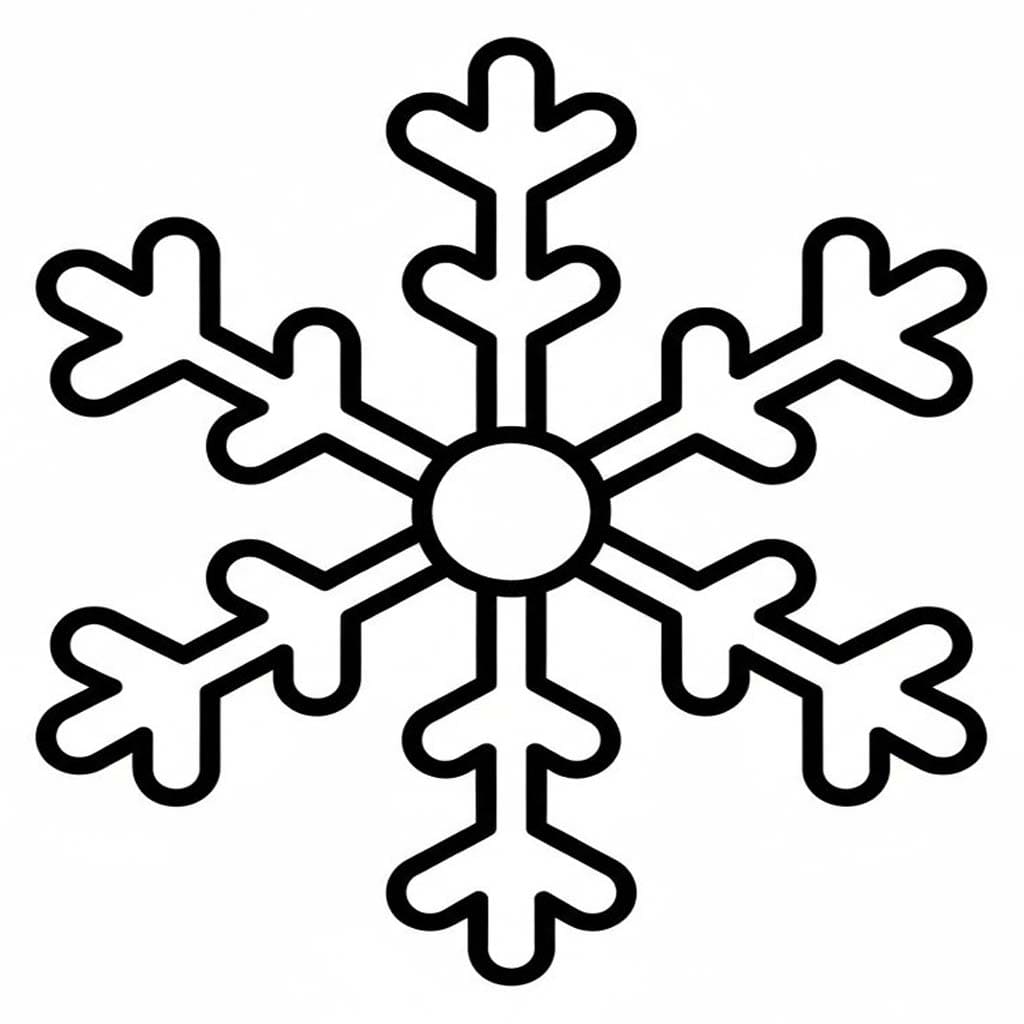 Sneeuwvlok gratis afdrukbaar voor kinderen