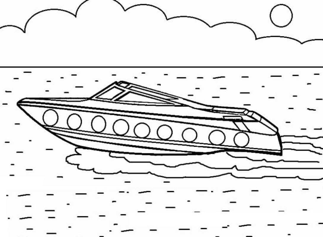 Speedboot afdrukbaar basis