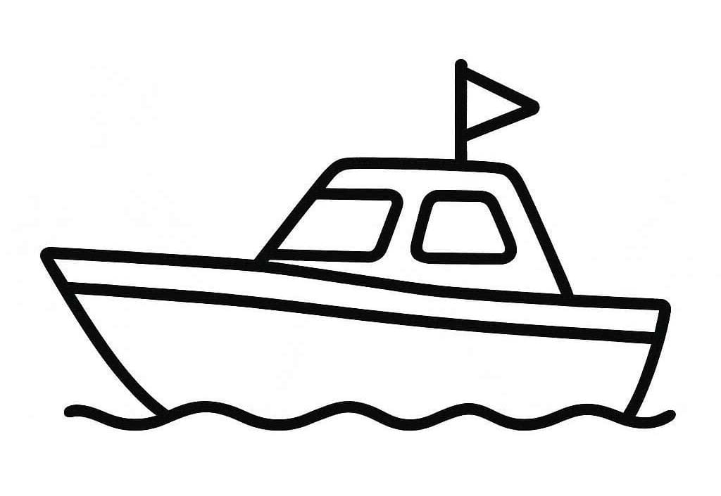 Speedboot afdrukbaar eenvoudig