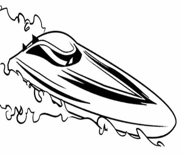 Speedboot afdrukbaar