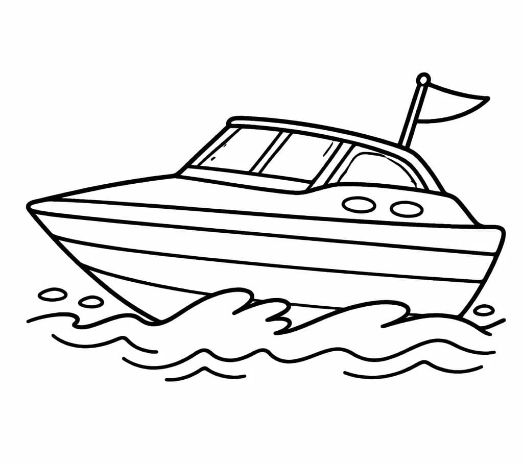 Speedboot afdrukbaar simpel