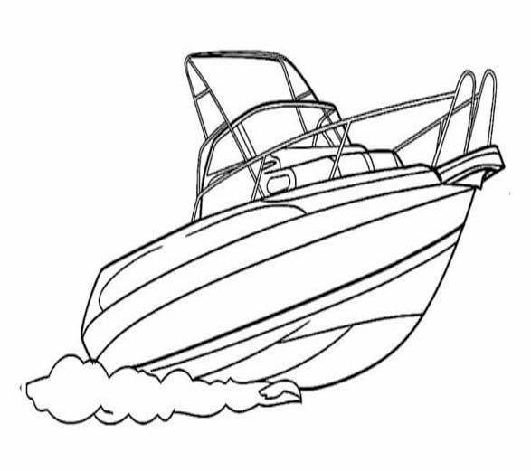 Speedboot afdrukbaar voor kinderen