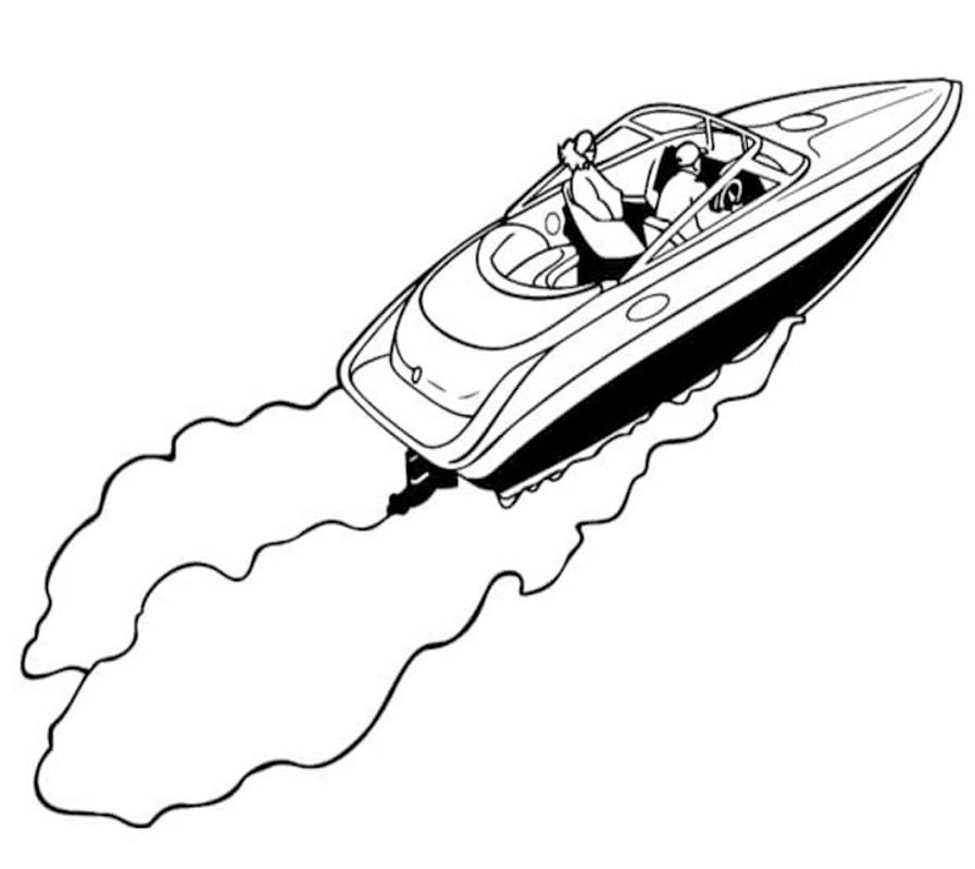 Speedboot gratis afdrukbaar