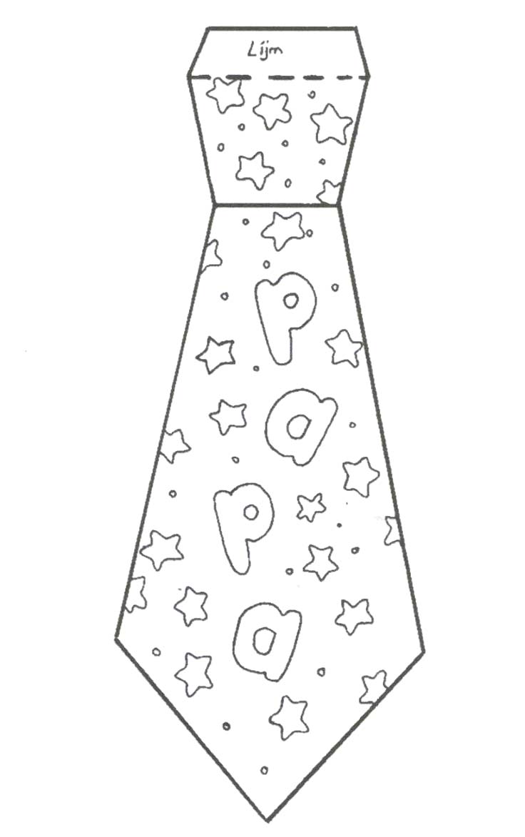 Stropdas afdrukbaar eenvoudig