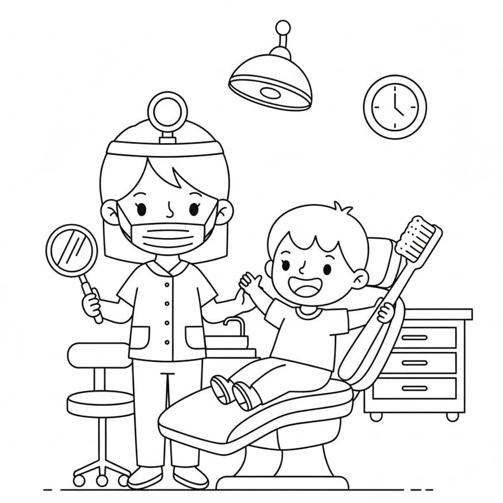 Tandarts afdrukbaar eenvoudig